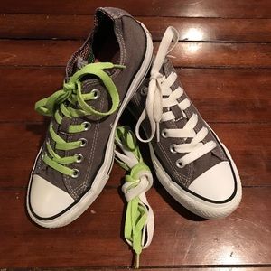 Grey and funky CONVERSE. Women 7. Men 5.5